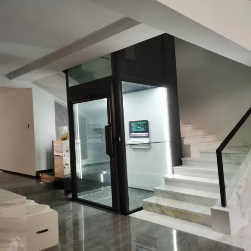 VTEV109 Ascensores Elevadores Elegante ascensor de villa de cristal para casa dúplex privada