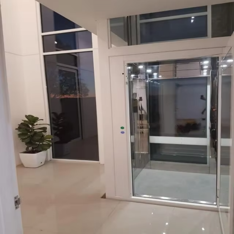 VTEV109 Ascensores Elevadores Elegante ascensor de villa de cristal para casa dúplex privada