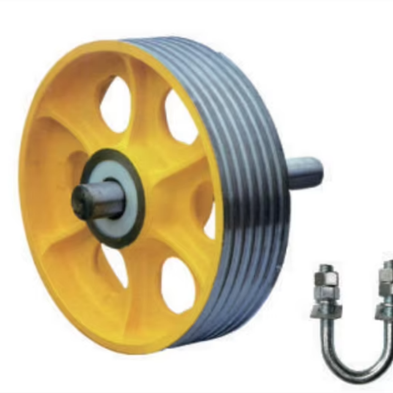 VTSP271 Rueda deflectora de hierro fundido con polea de tracción y contrapeso para ascensor