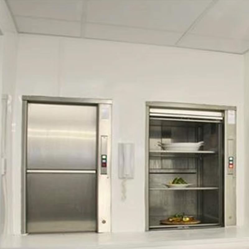 VTEF113 Ascensor de camarero tonto para cocina de restaurante moderno de acero inoxidable de alta calidad con accionamiento por aire acondicionado y piso de PVC con certificación ISO para uso hotelero