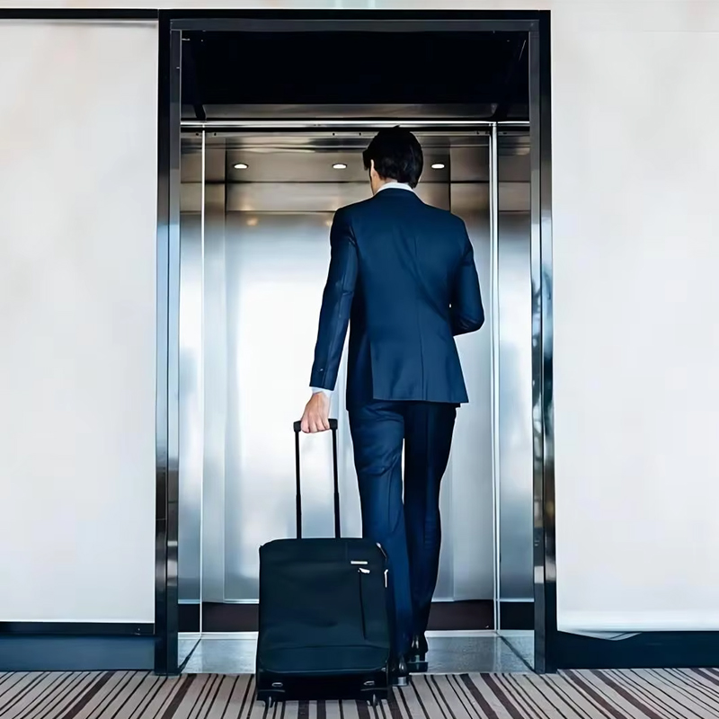 VTEP120 Villa Residencial Ascensor de Pasajeros Vidrio Panorámico Acero Inoxidable Construcción Características de Seguridad Gran Capacidad