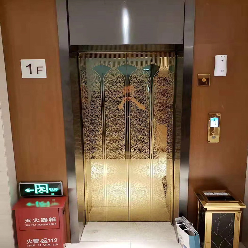 VTEP124 Fabricante moderno de ascensores de pasajeros de marca china Ascensor de alto rendimiento para uso en hoteles Piso de PVC Accionamiento de CA de acero inoxidable