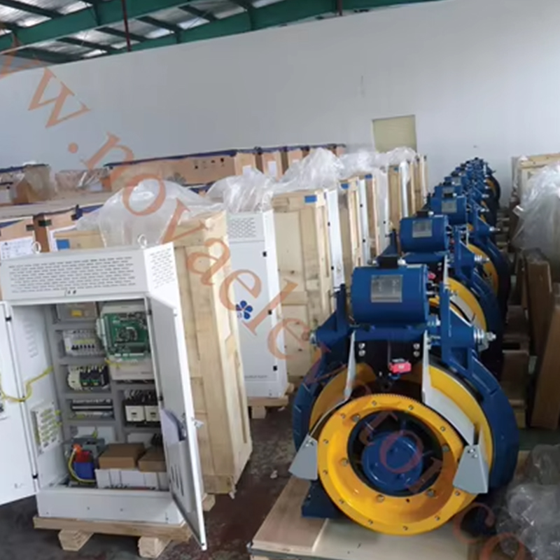 Máquina de tracción sin engranajes VTSP227 41G-F180 VVVF AC220_380 320-630 kg Capacidad 1,00-2,00 m_s Velocidad Edificio de oficinas de acero inoxidable