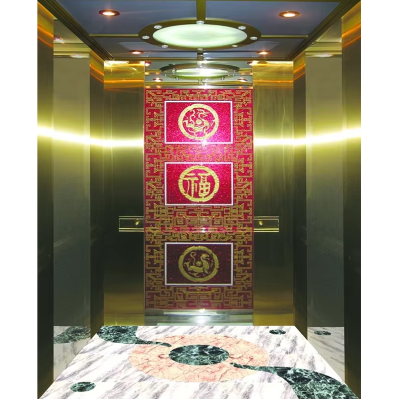 Piezas de ascensor VTSP132 Diseño moderno Cabina de ascensor de acero inoxidable Tamaño personalizado para proyectos residenciales y comerciales