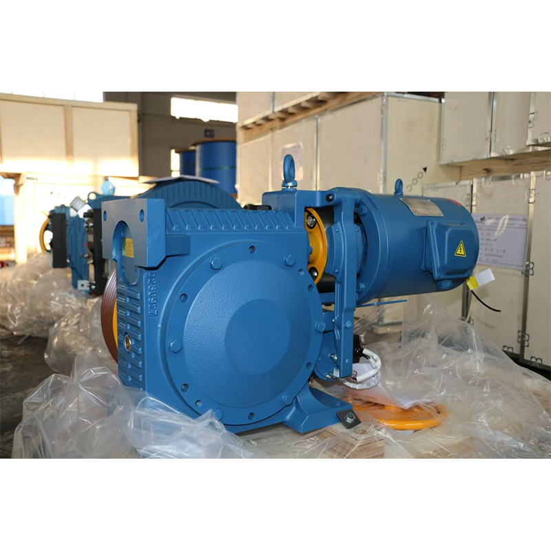 Proveedores de piezas de transmisión VTSP244 Máquina elevadora de tracción con engranajes para pasajeros para uso comercial y de ascensores de pasajeros