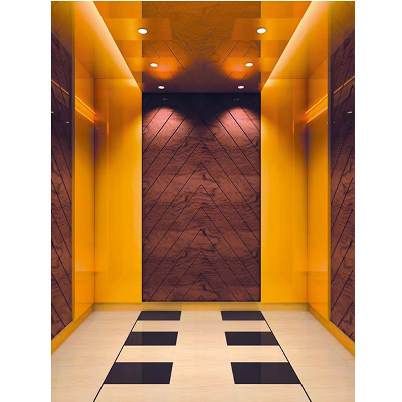 Piezas y accesorios para ascensores VTSP126 Cabina elevadora de pasajeros con decoración interior moderna