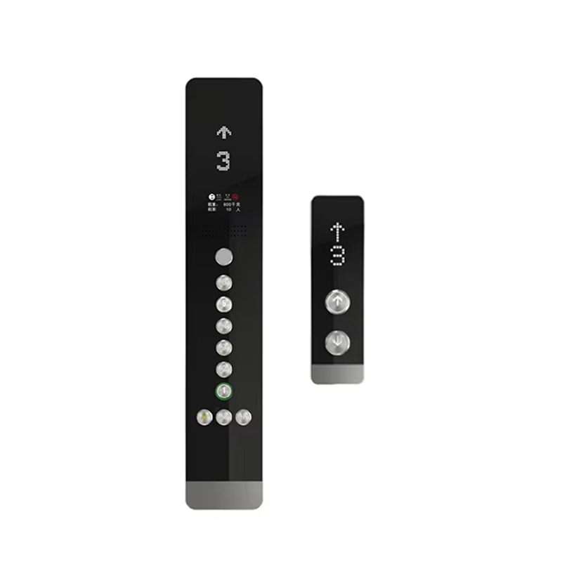 VTSP345 Panel de puerta de ascensor de acero inoxidable de diseño moderno con botón de ascensor montado en la pared COP LOP